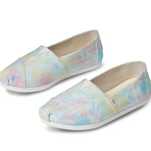 Toms Pastel Tie-Dye Alpargatas sz 10